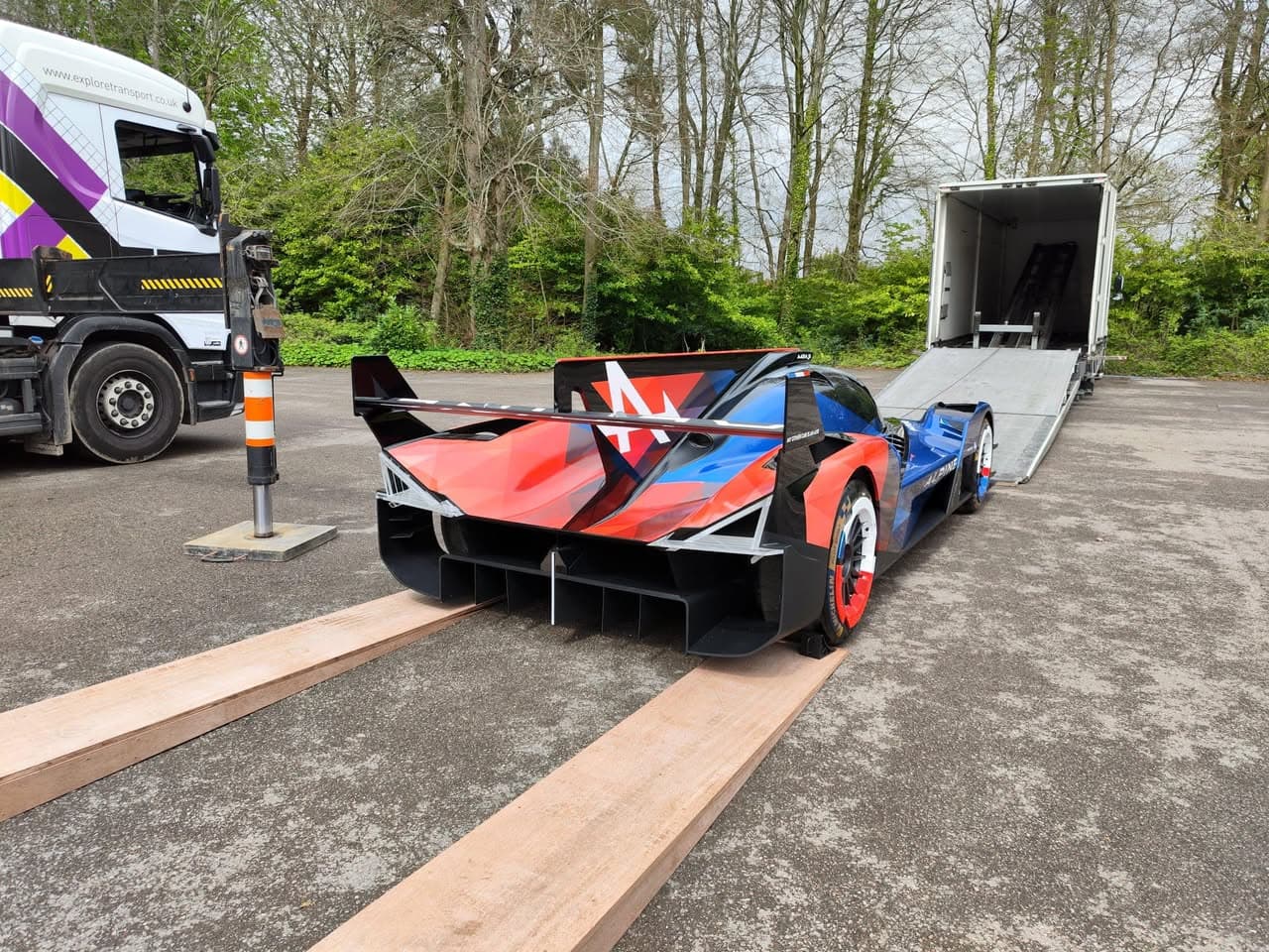 Alpine hypercar at Goodwood Rack Circuit — Carswells brand support