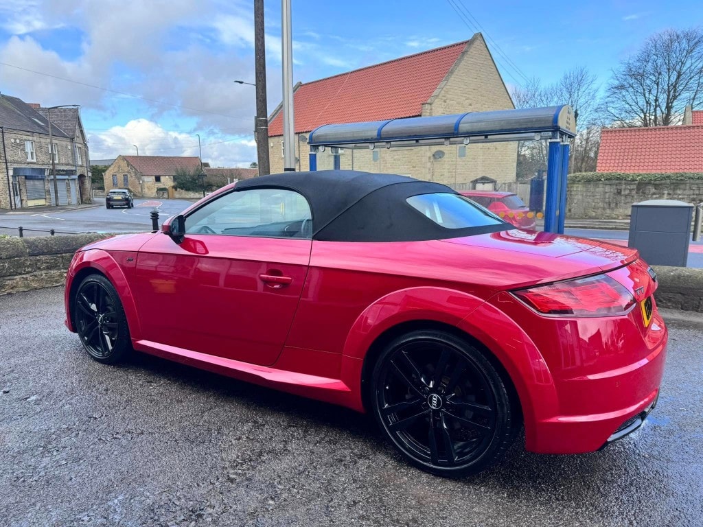 Audi TT Roadster in Misano Red — deep gloss finish after full exterior detail