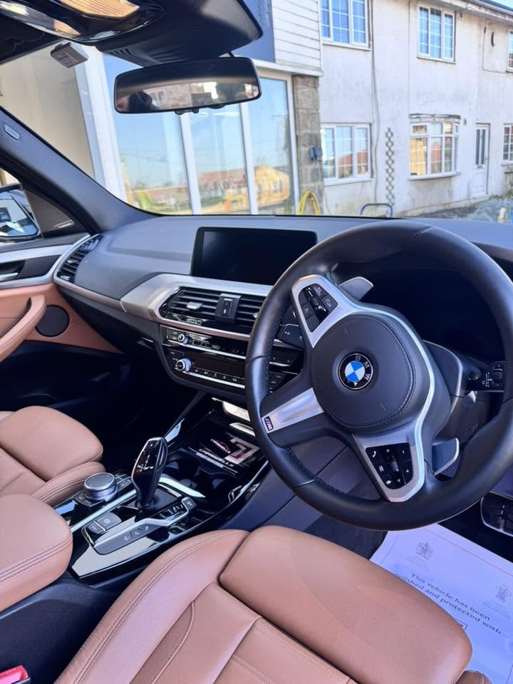 BMW X3 full tan leather interior — cleaned, conditioned and odour eliminated