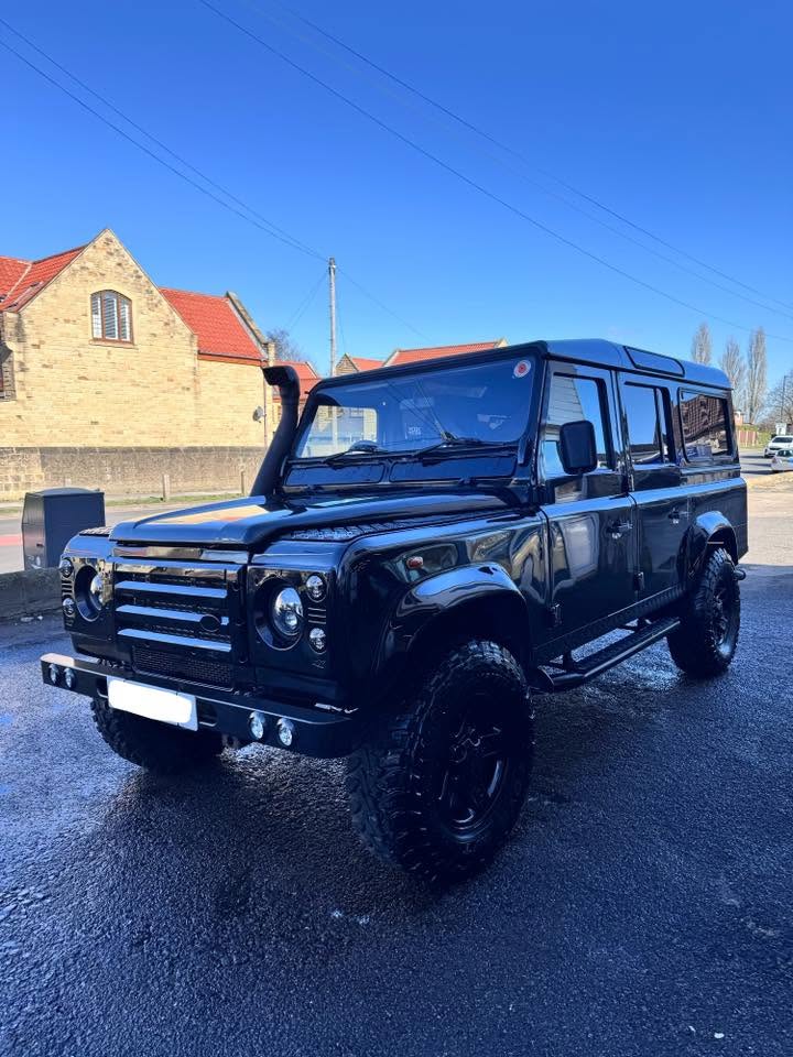 Land Rover Defender 110 fully blacked-out after paint correction and protection
