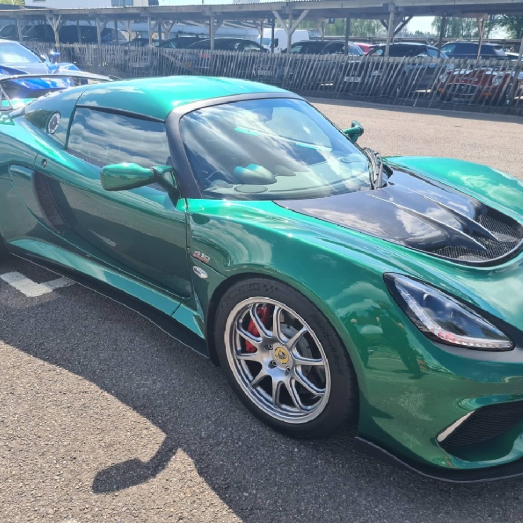 Green Lotus Exige prepared in the event paddock