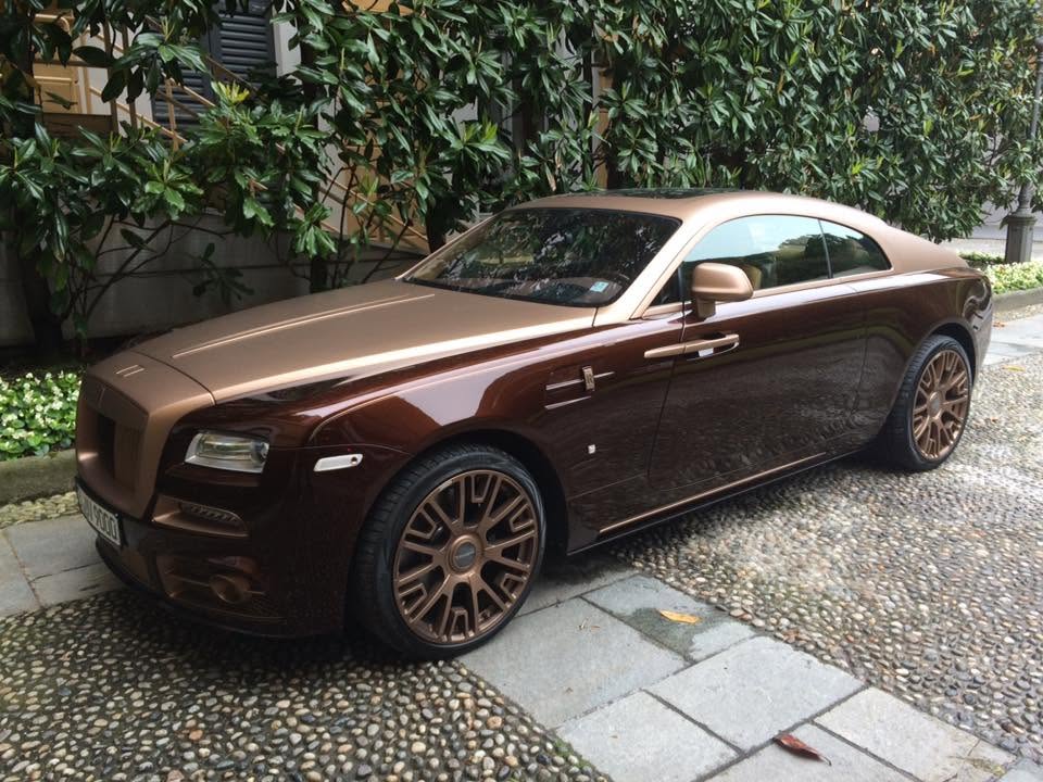 Bronze Rolls-Royce Wraith — prestige event support, Lake Como